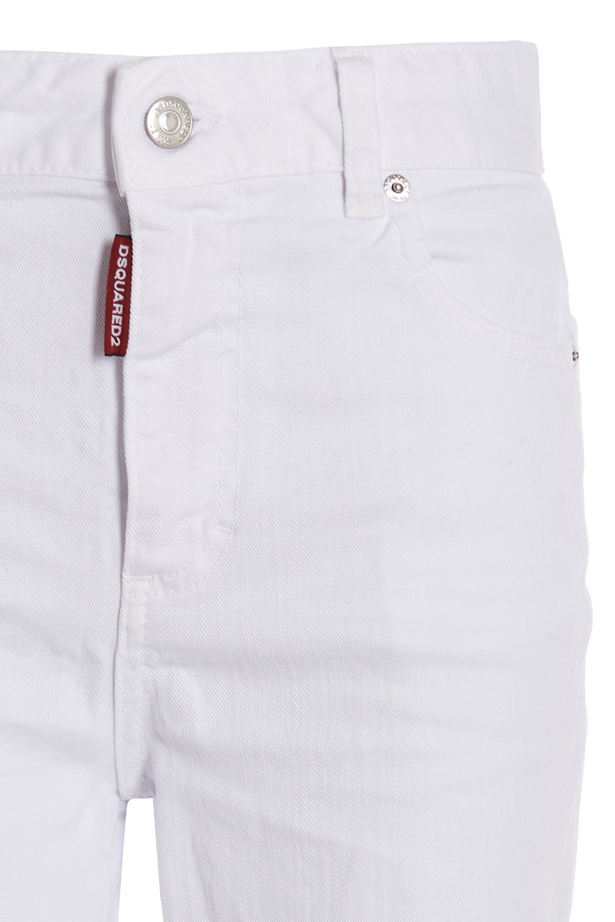 super flared cropped cotton denim jeans