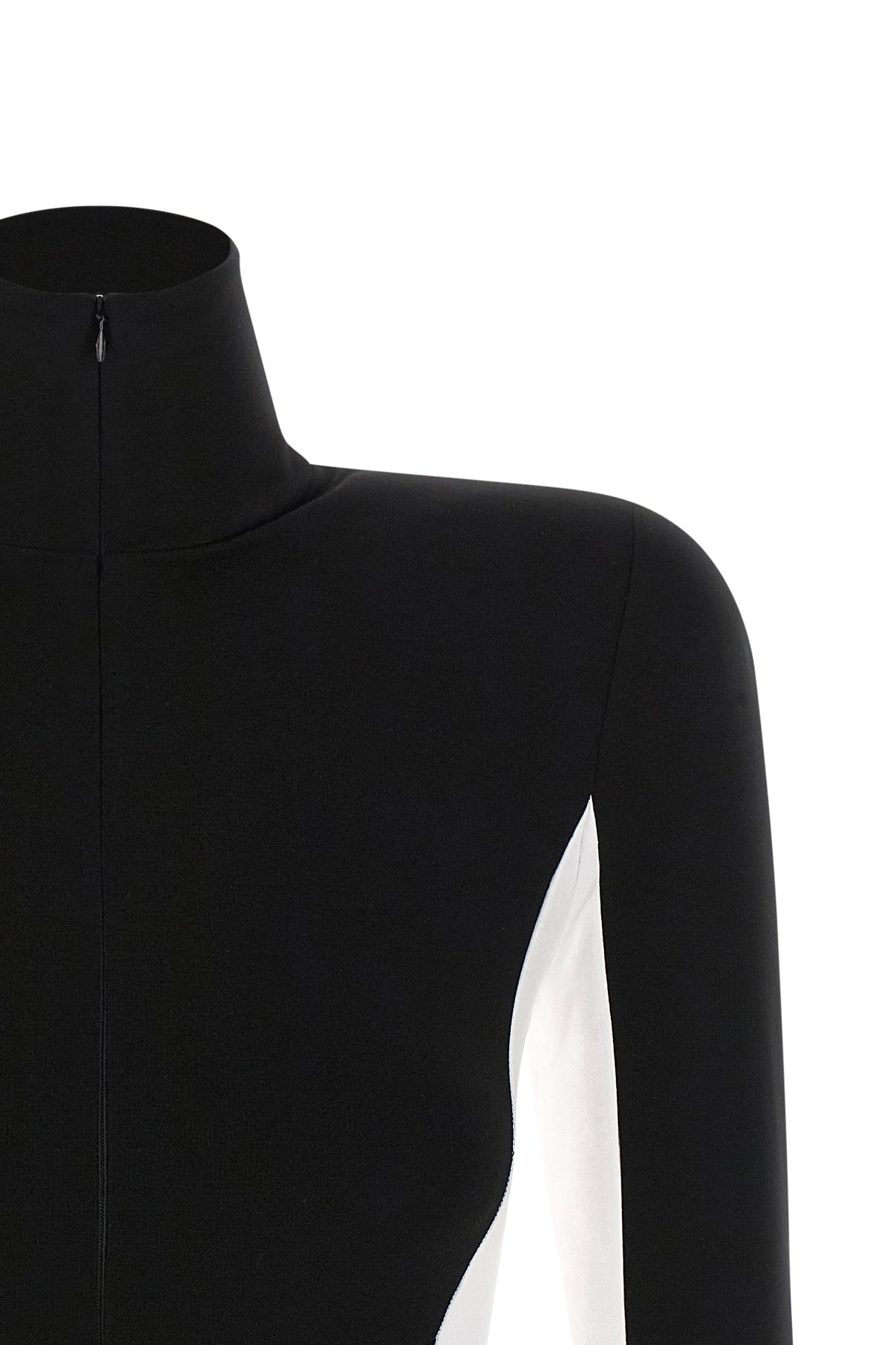 the dsquared2 bodysuit redefines the silhouette through a graphic and sculptural