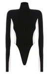the dsquared2 bodysuit redefines the silhouette through a graphic and sculptural