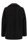 the double-breasted coat lined