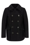 the double-breasted coat lined