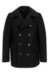 the double-breasted coat lined