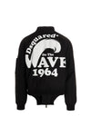 d2 on the wave padded nylon bomber jacket