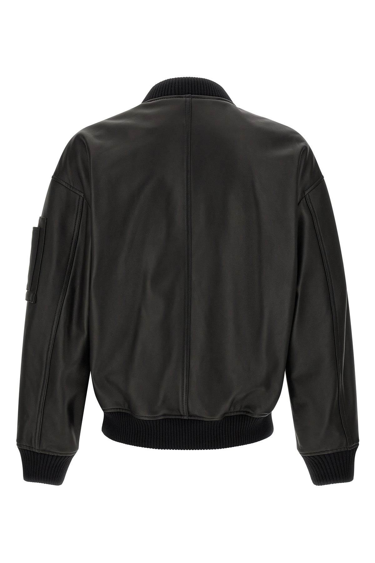 leather bomber jacket