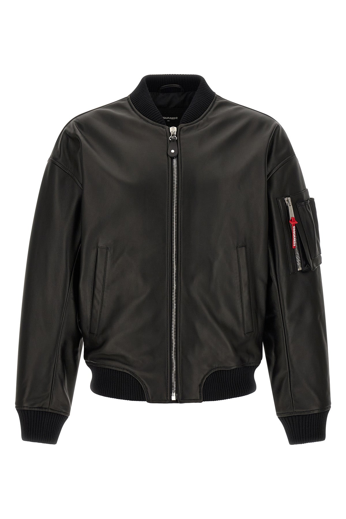 leather bomber jacket