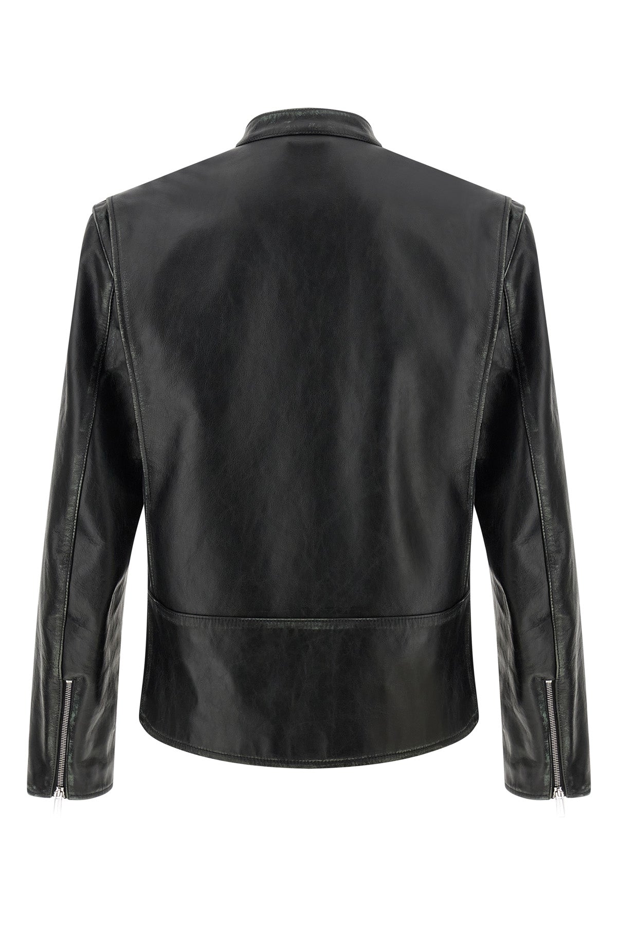bad boy biker jacket in used-effect leather