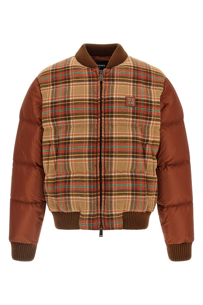 the padded hybrid bomber jacket by dsquared2