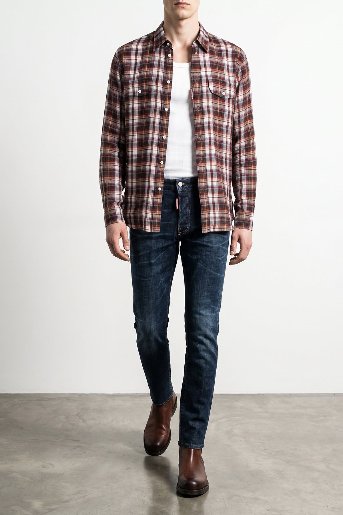 canadian vintage plaid linen shirt