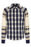 the classic check drawstring dsquared2 shirt features an innovative hybrid con