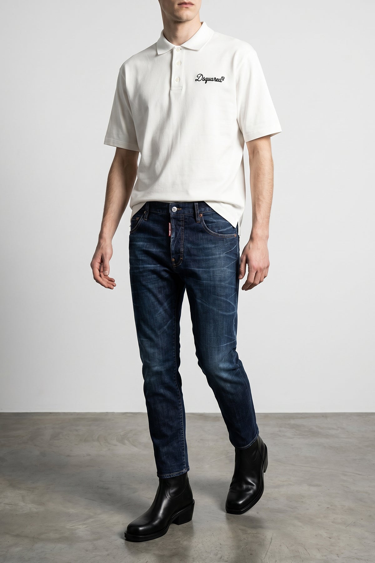 smooth cotton jersey polo shirt