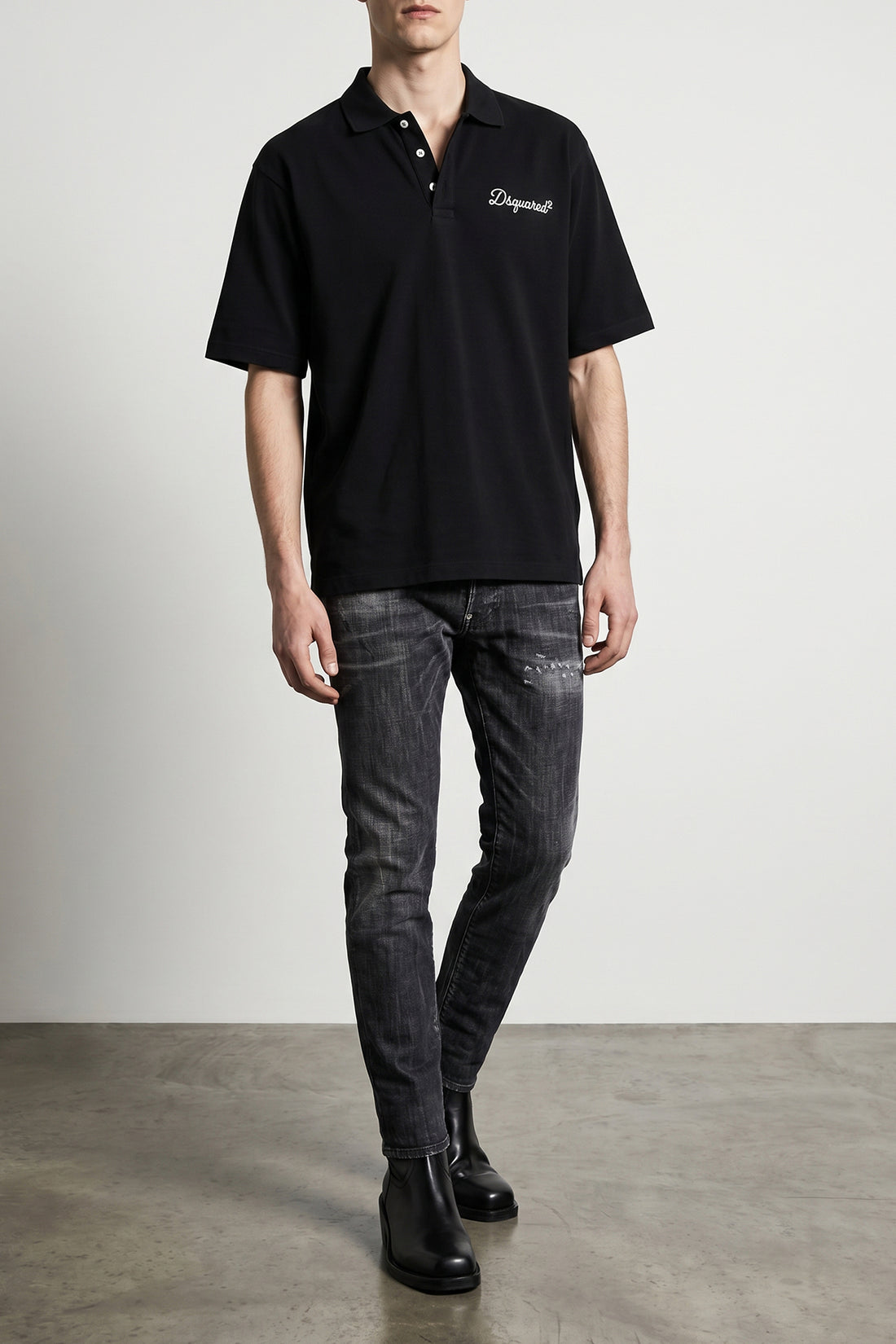 DSQUARED2 L smooth cotton jersey polo shirt