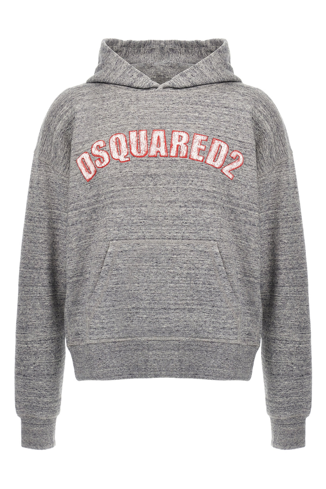 DSQUARED2 L nyc fit hoodie in melange brushed cotton