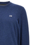 melange cotton crewneck sweater