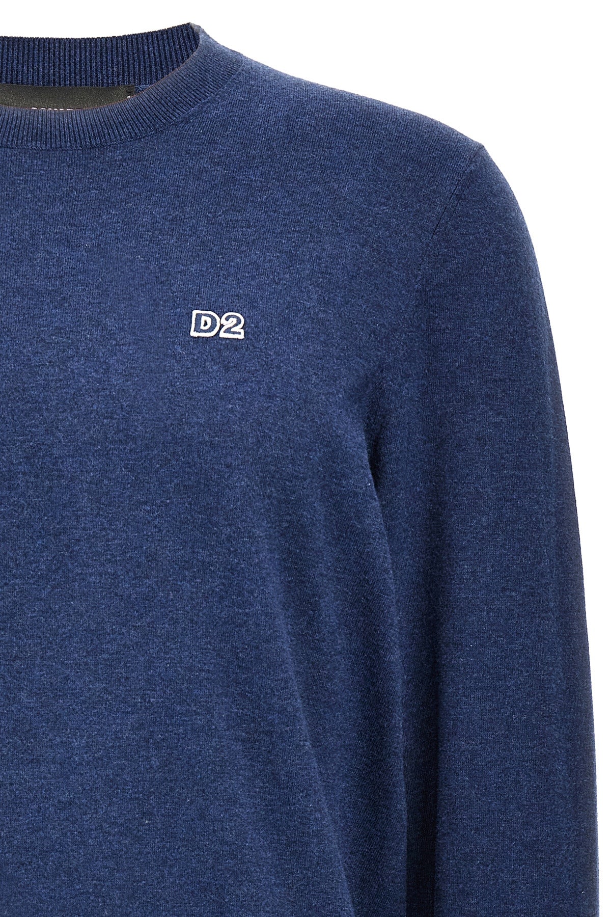 melange cotton crewneck sweater