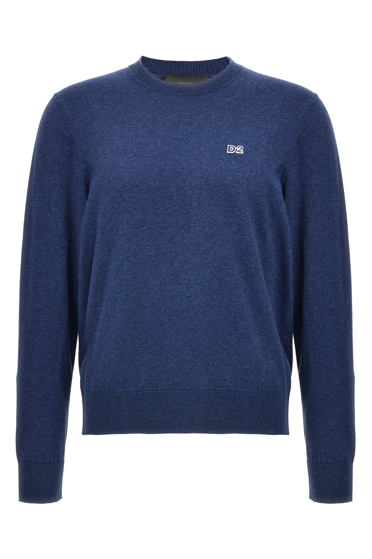 melange cotton crewneck sweater