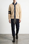denim mix d2 cotton blend knit cardigan