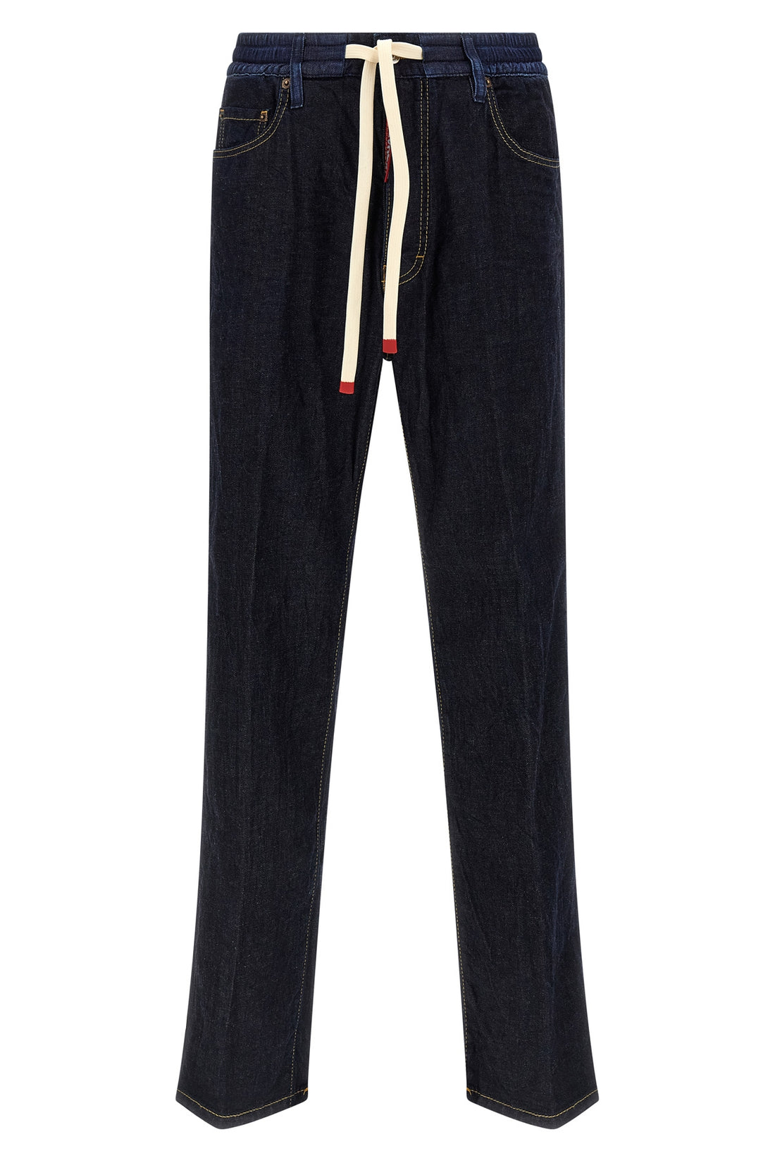 DSQUARED2 50 crinkled cotton and hemp blend denim jeans