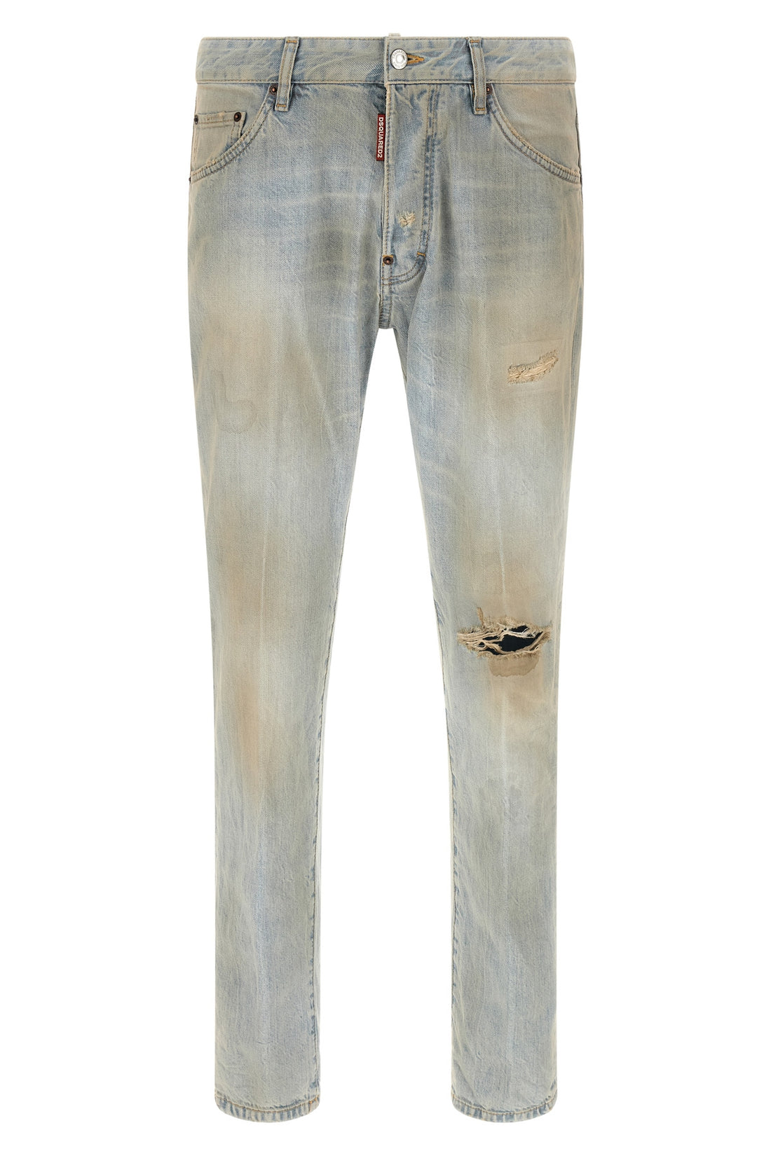 DSQUARED2 46 teddy used-effect stonewashed cotton denim jeans