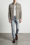 teddy used-effect stonewashed cotton denim jeans