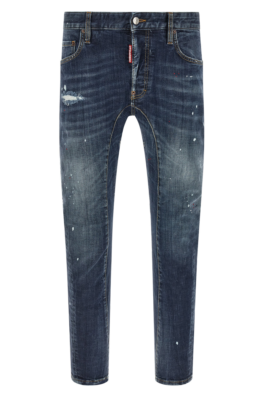 DSQUARED2 46 tidy biker used-effect stretch cotton denim jeans
