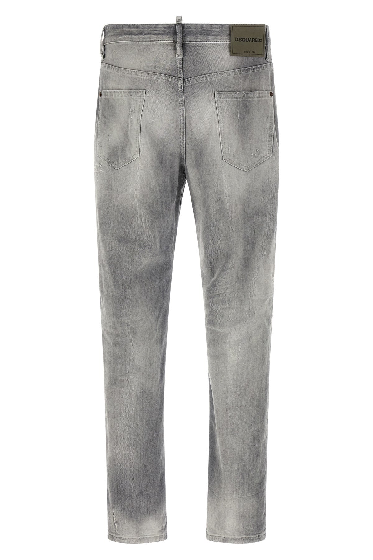 642 used-effect stonewashed stretch cotton denim jeans