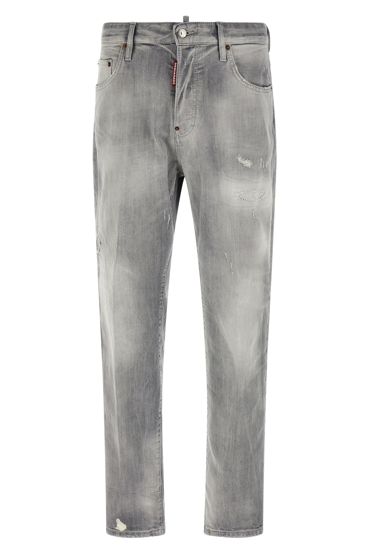 642 used-effect stonewashed stretch cotton denim jeans