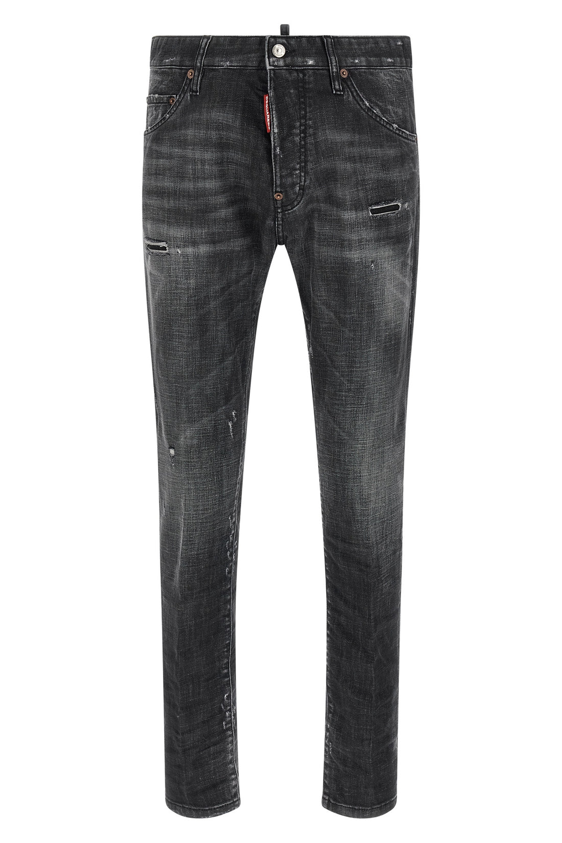 DSQUARED2 52 5-pocket teddy used-effect wash cotton denim jeans