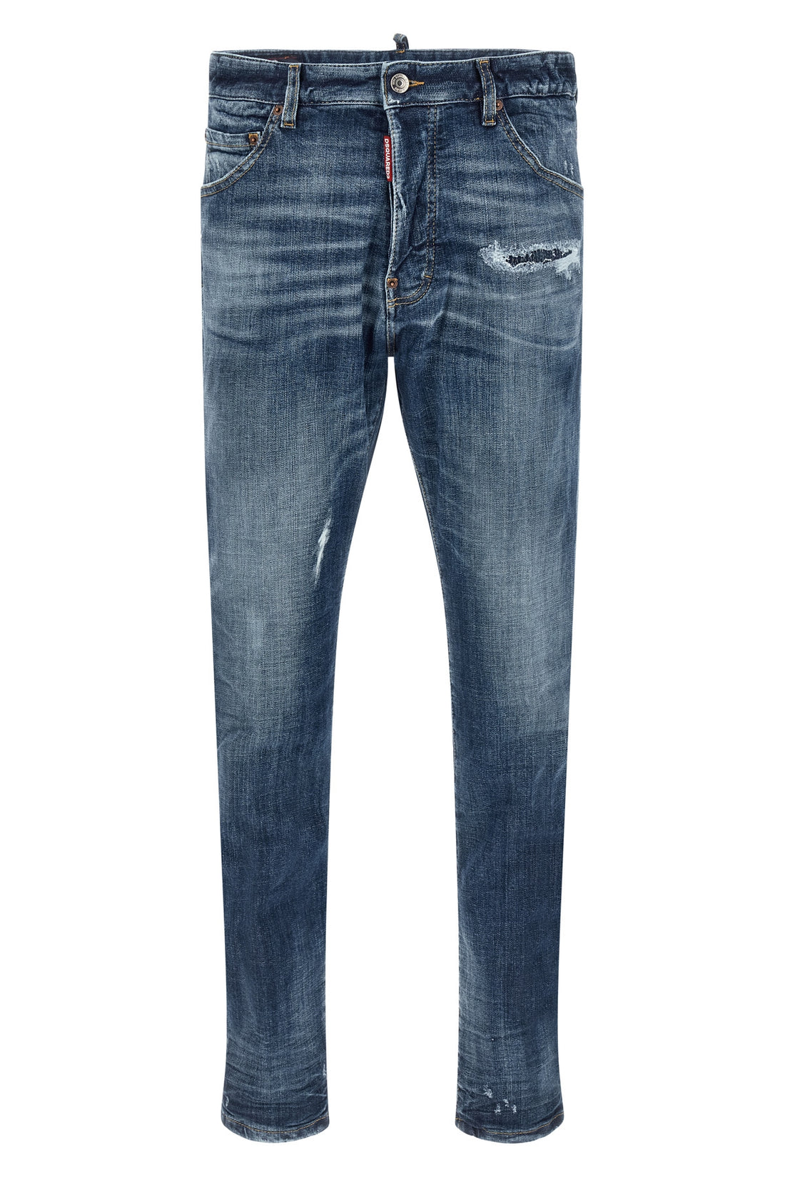 DSQUARED2 44 5-pocket teddy used-effect wash cotton denim jeans