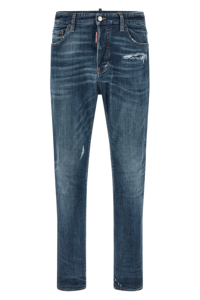 642 used-effect stonewashed stretch cotton denim jeans