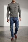 skater stone-washed cotton denim jeans