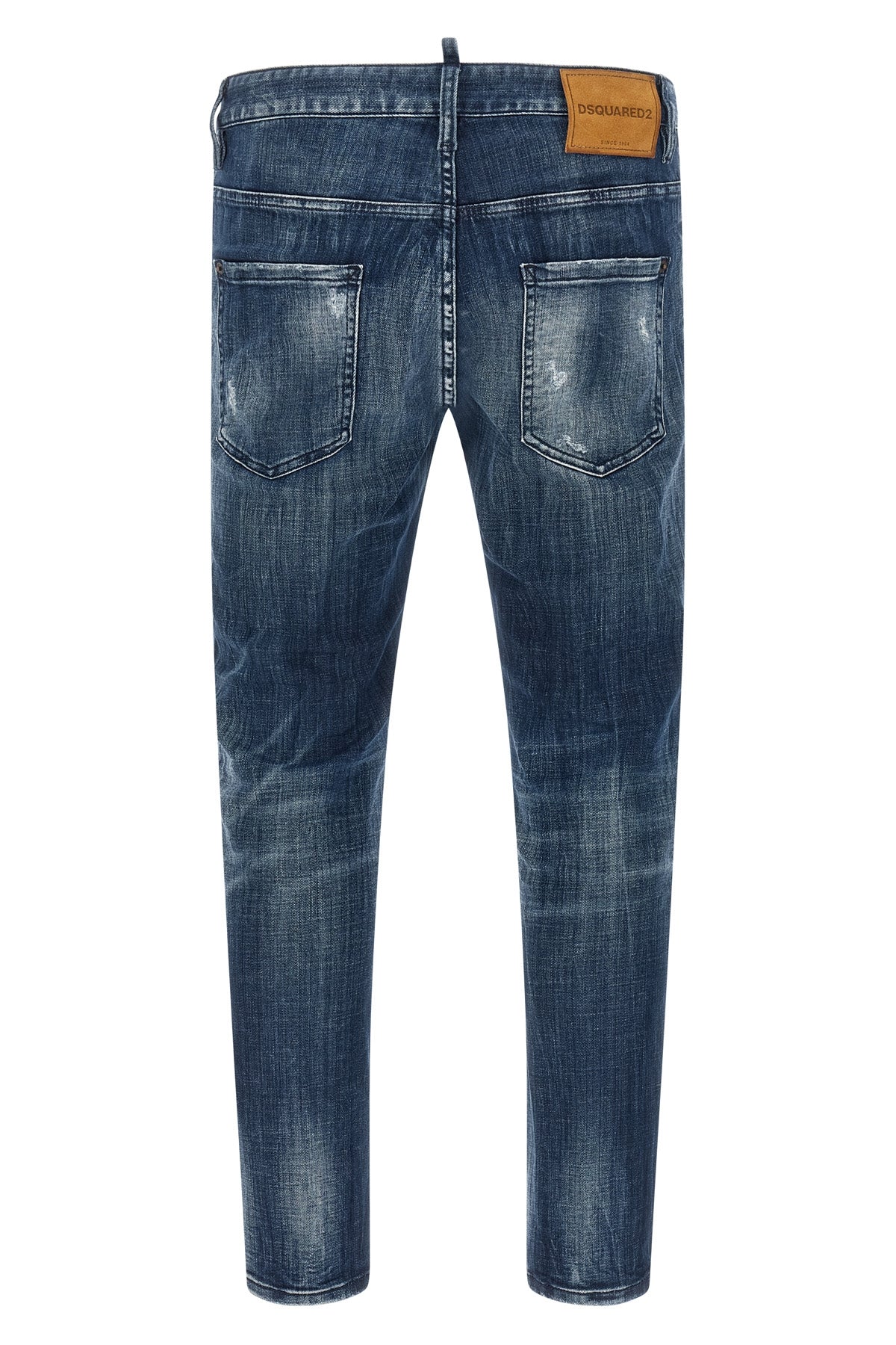 skater stone-washed cotton denim jeans