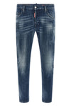 skater stone-washed cotton denim jeans