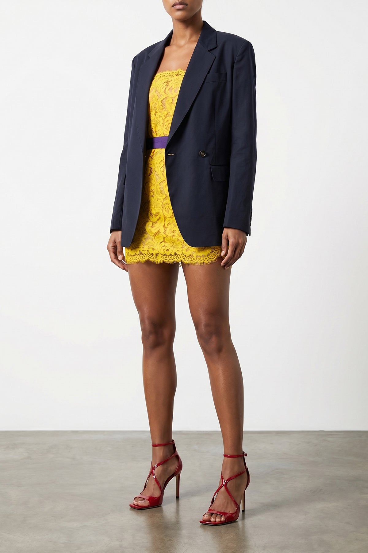 kathy double-breasted cotton gabardine blazer
