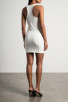 sexy ribbed cotton tank top minidress