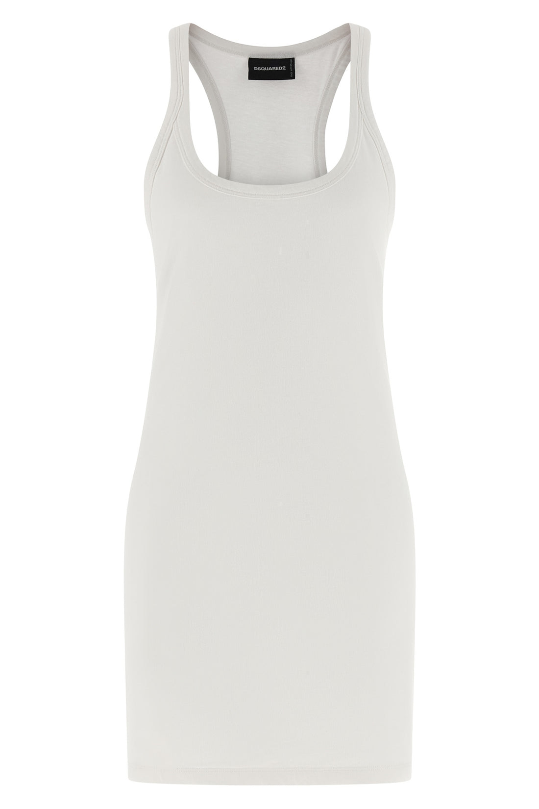 DSQUARED2 M sexy ribbed cotton tank top minidress
