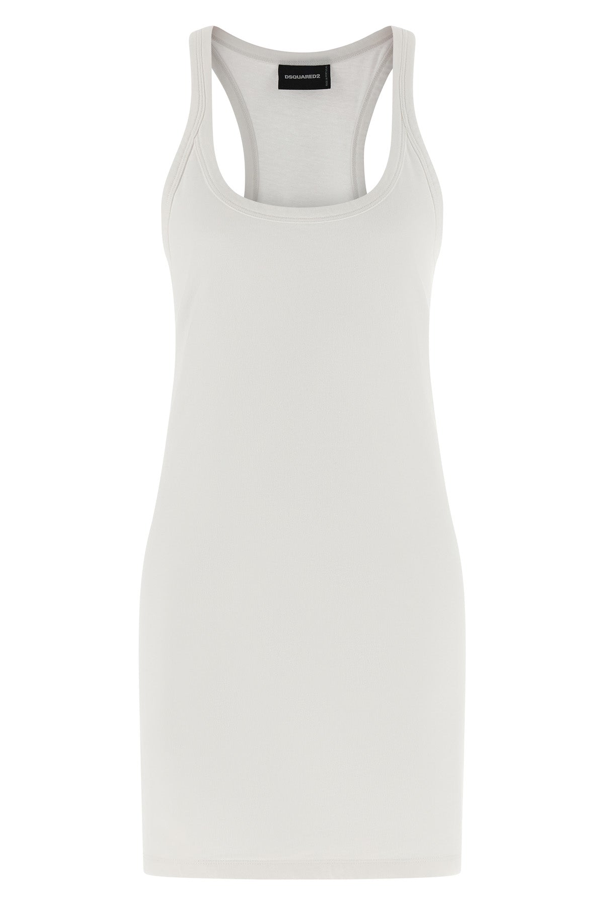 sexy ribbed cotton tank top minidress