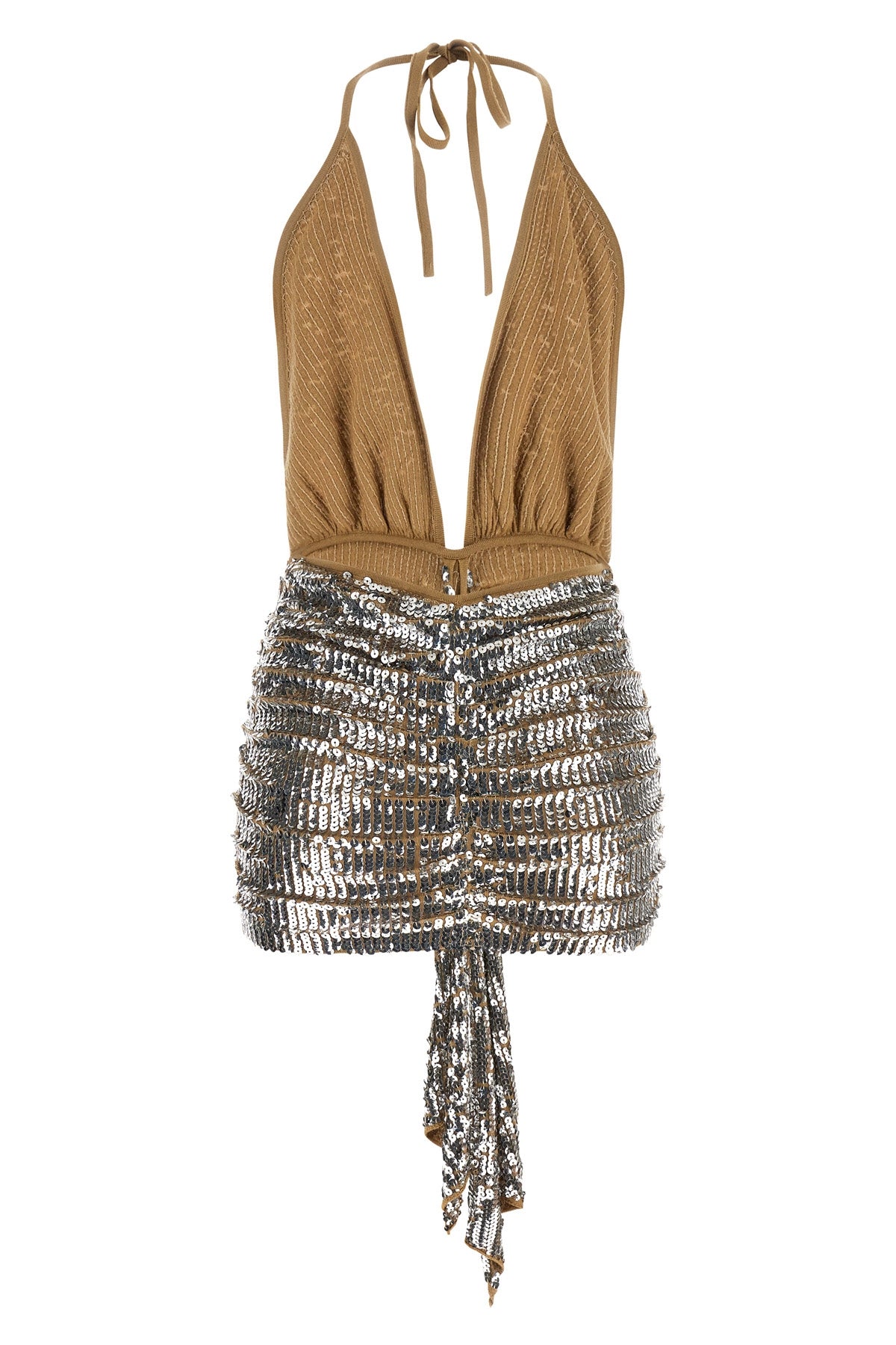 the chic night dsquared2 mini dress features a bold silhouette