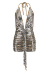 the chic night dsquared2 mini dress features a bold silhouette
