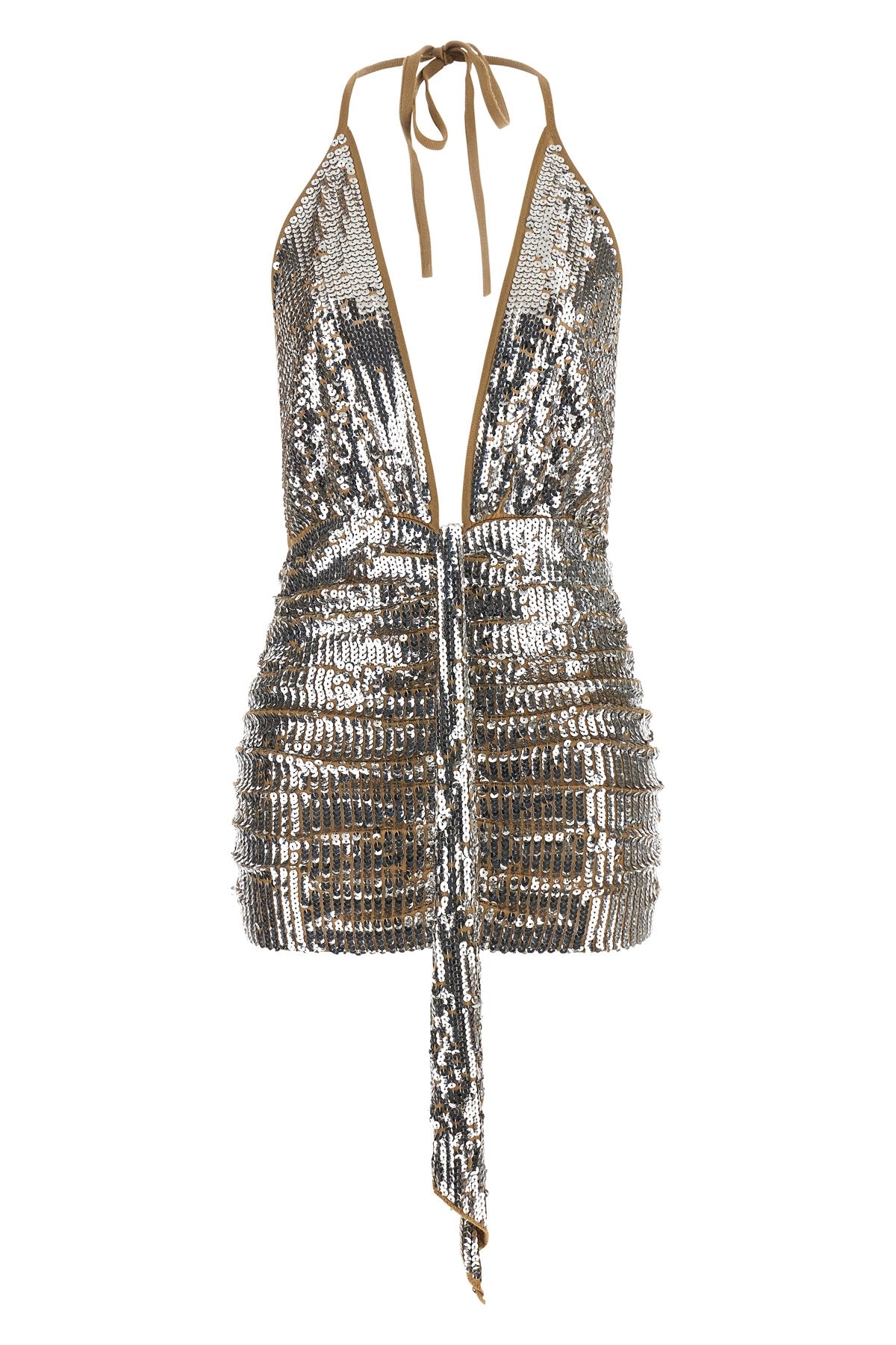the chic night dsquared2 mini dress features a bold silhouette