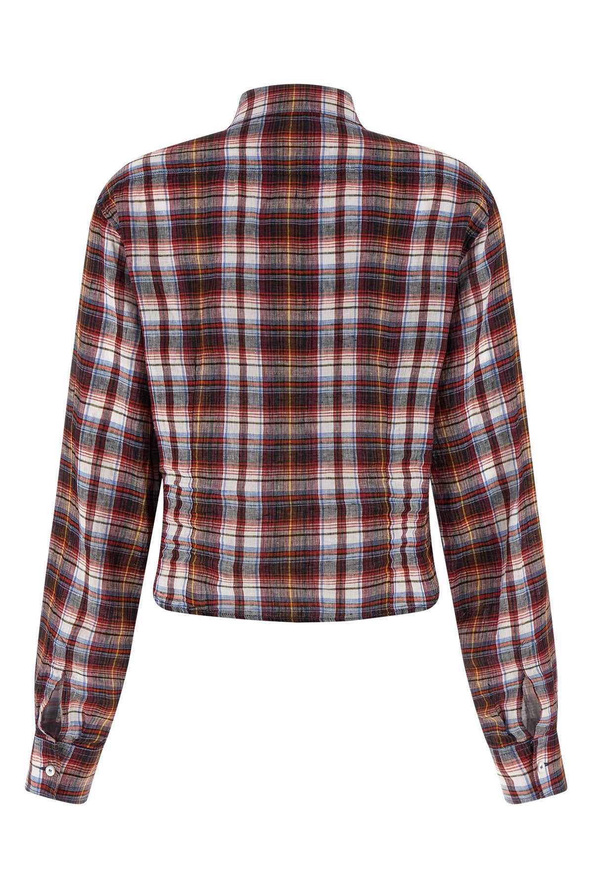 check baby breathable linen shirt