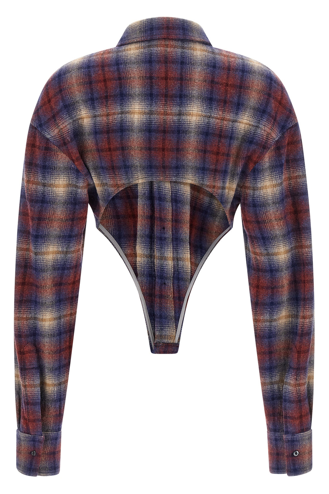 DSQUARED2 40 loop check patterned wool shirt
