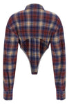 loop check patterned wool shirt