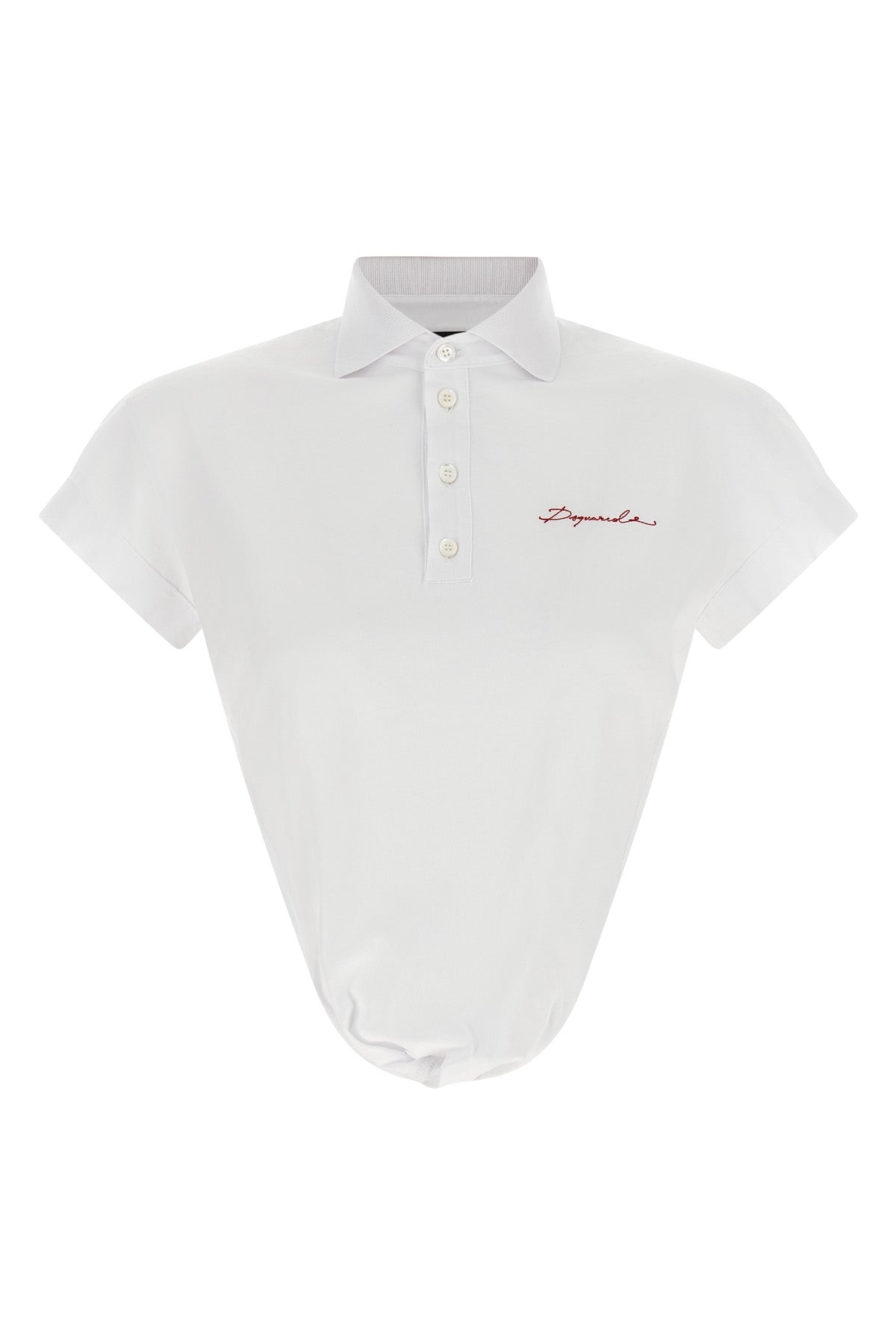 the dsquared2 deep cut just right fit cropped polo shirt reinterprets the clas