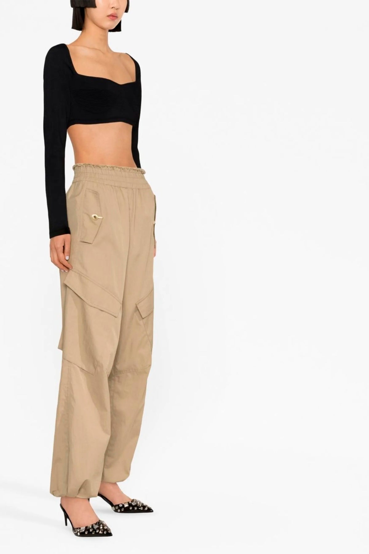 viscose blend cropped sweater