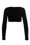 viscose blend cropped sweater