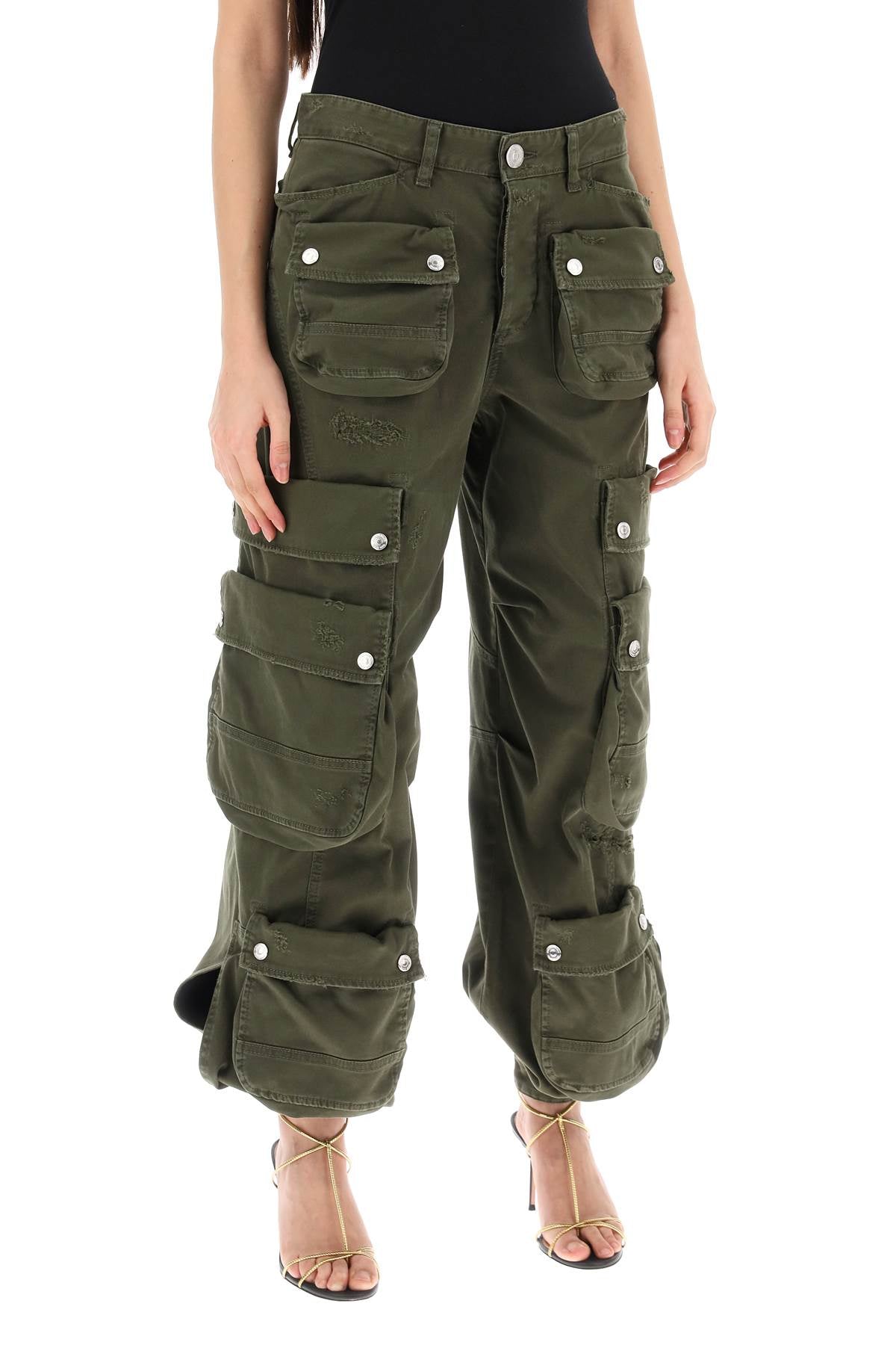 wide leg cargo pants