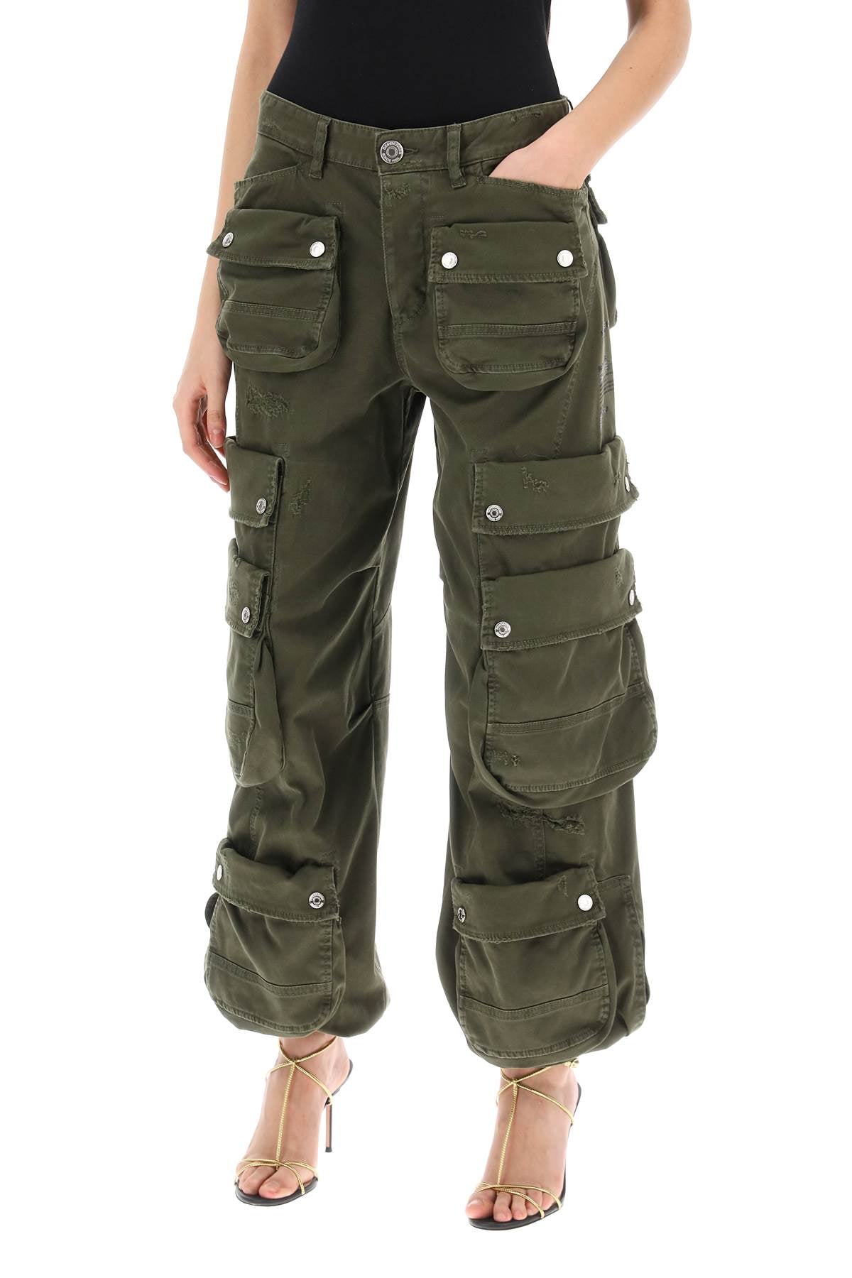 wide leg cargo pants