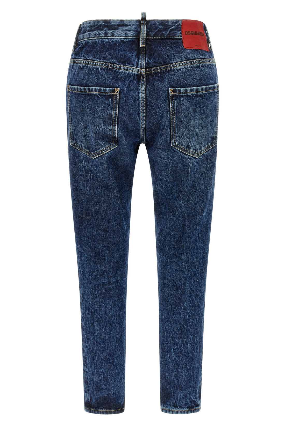 DSQUARED2 36 teddy jeans in stone-washed cotton denim
