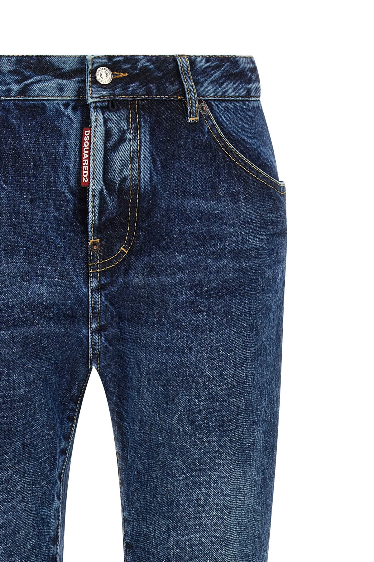 teddy jeans in stone-washed cotton denim