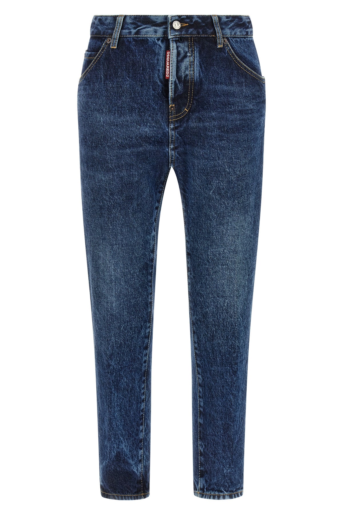 teddy jeans in stone-washed cotton denim